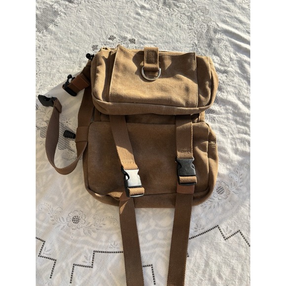 One Tigris Dog M / L‎ Backpack Harness Vest with Saddlebag Pouches Brown Canvas - Picture 8 of 14